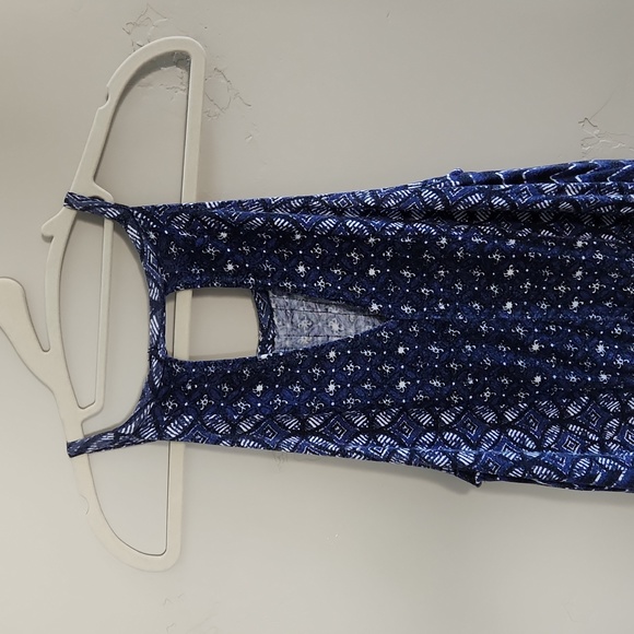 Lucky Brand Vintage Women's Printed Knit Dress Blue/Multi Medium - Picture 4 of 5